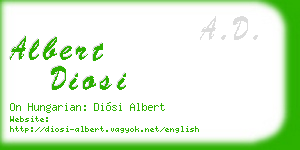 albert diosi business card