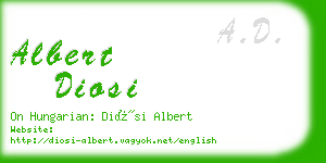 albert diosi business card